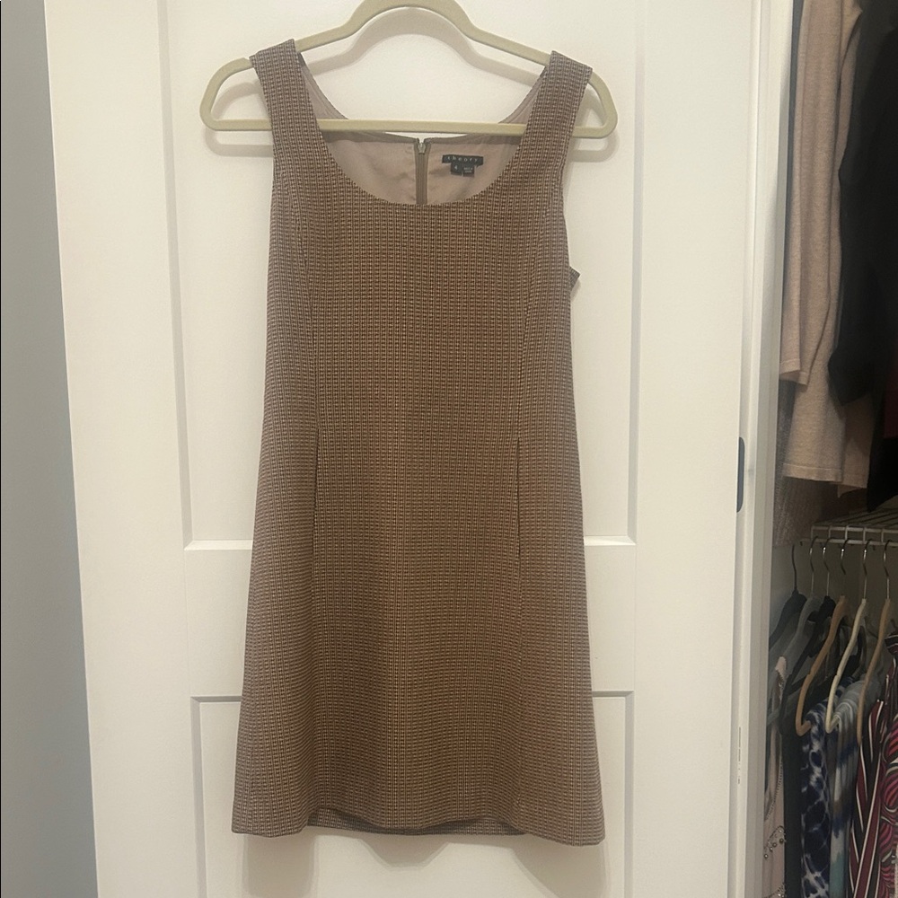 Theory Houndstooth Wool Dress